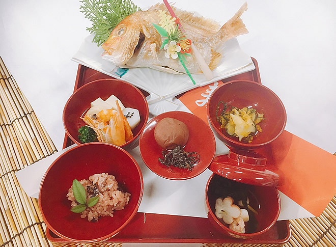 まごころ料理勝富のお食い初め膳